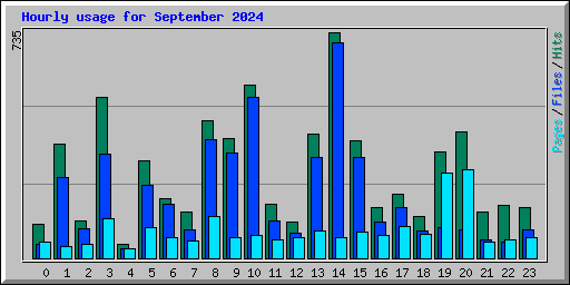 Hourly usage for September 2024