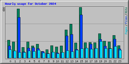 Hourly usage for October 2024