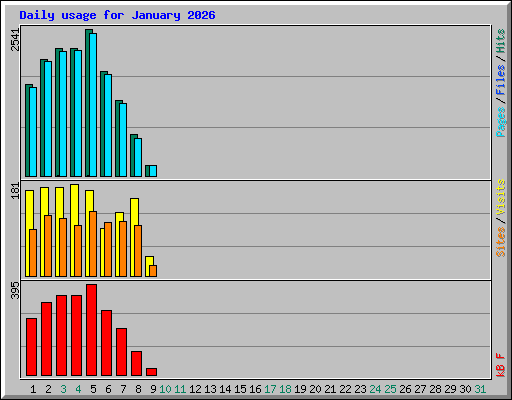 Daily usage for January 2026