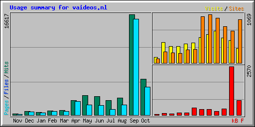 Usage summary for vaideos.nl